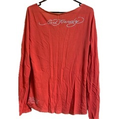 Ed Hardy エドハーディ ロンT オフショル　赤の画像