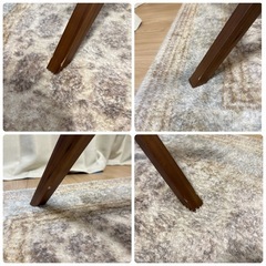 lowya ガラステーブル　丸テーブルの画像