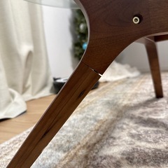 lowya ガラステーブル　丸テーブルの画像