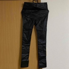 レザー　パンツ　スキニー　フェイクレザー　L S ブラック　黒の画像