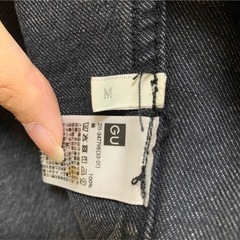 GU デニムクロップドジャケット グレーの画像