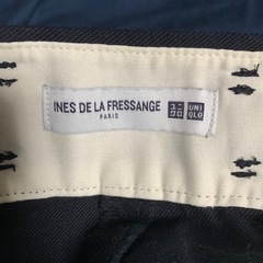 紺色デニム素材スカートの画像