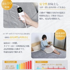 【新品】電気毛布 3分速暖の画像
