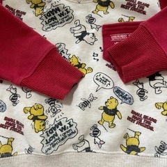 【80】プーさん トレーナー 冬服 長袖の画像