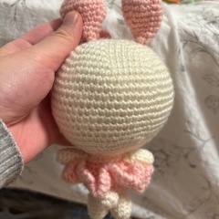 編みぐるみ　うさぎ　ぴんくの画像