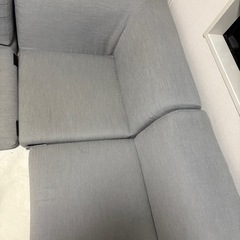 ポケット付きロータイプコーナーソファ3点セットの画像