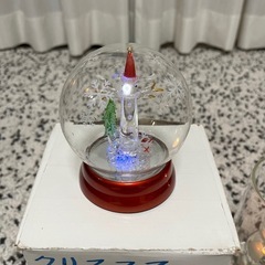 クリスマス　アロマ　キャンドル　サンタクロース　LED　グラスボール　装飾の画像