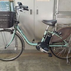 パナソニック　電動アシスト自転車　26インチ　3段変速　バッテリー　充電器付きの画像