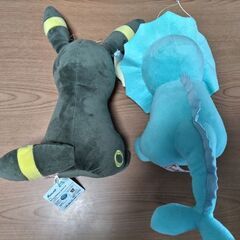 ポケモン　アイラブイーブイ　ぬいぐるみ　ブラッキー＆シャワーズの画像