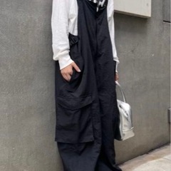 【定価¥13,200】CiaopanicTYPYletsintaオーバーサイズサロペットブラックの画像