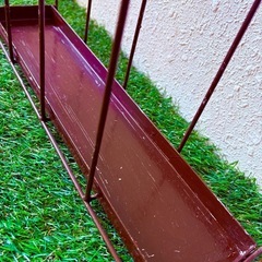 ✨【無料でお譲り】鉄製スリム傘立て☂️ブラウン塗装・玄関収納にピッタリ！おしゃれなスリムデザインで場所を取らない傘立てをお探しの方へ🌈✨の画像