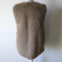 JEANASIS ベージュファーベストの画像