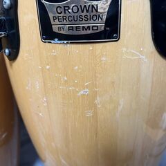 【配送不可】【現地（東京）引き渡しのみ】REMO/レモ コンガ ペア CROWN PERCUSSION  スタンド付の画像