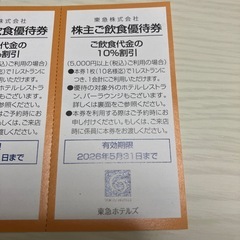 東急ホテルズ　飲食代金割引券の画像