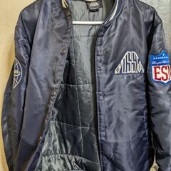 スタジャン　カラーネイビーsizeМの画像