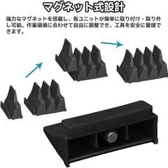 未使用 レンチ スパナホルダー 磁気工具ラック 収納ホルダー 20個 工具整理 大容量の画像