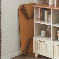 木目調折りたたみセンターテーブルの画像