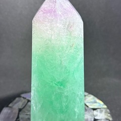 エンジェルフェザーフローライトのブレスレット浄化ポイント ラブラドライトのハートプレート 2個セット  天然石 パワーストーンの画像