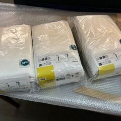 未使用　ニトリ　遮光　カーテン　Nナーシャ　アイボリー幅100×丈200㎝　（ドレープ2枚＋レース2枚　4枚セット）×3セットまとめての画像