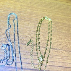 ゴールド シルバーカラー ペンダント ネックレス セットの画像