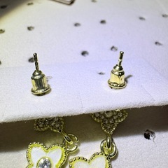 ゴールド 石付き ピアス まとめての画像