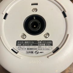 タイガー 電気ケトル0.8Lの画像