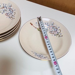 桜模様器・有田焼き5枚の画像