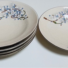 桜模様器・有田焼き5枚の画像