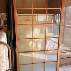 ガラス戸　2枚　引き戸の画像