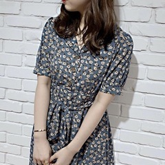 apresjour アソート柄開襟ワンピース　花柄　アプレジュールの画像