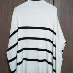 【Bou Jeloud】ブージュルード ドルマンスリーブ デザインニット 配色ボーダーニットの画像