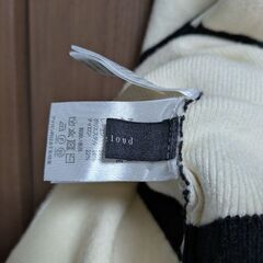 【Bou Jeloud】ブージュルード ドルマンスリーブ デザインニット 配色ボーダーニットの画像