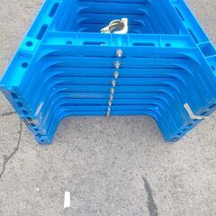 青色 単管バリケード9個セットの画像