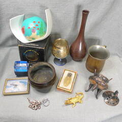 【不用品 雑貨】マニキュア 容器 花瓶 金具 箸置き おみやげ 置物 ノベルティなど◇ジャンク品まとめの画像