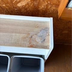 K2105 ウッドペールストッカー ゴミ箱収納の画像