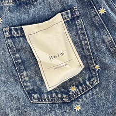 しまむら Helm お花刺繍デニムパンツ 3L 未使用の画像