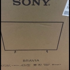 新品・未使用】ソニー ブラビア KJ-43X75WL 43インチ 4Kテレビの画像