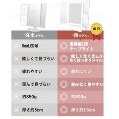 女優ミラー、LEDライト付きミラーの画像