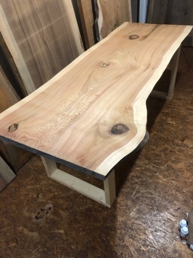 大特価 幅広 無垢 一枚板ダイニングテーブル