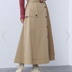 【BEAMS】プリーツトレンチスカート/Sの画像