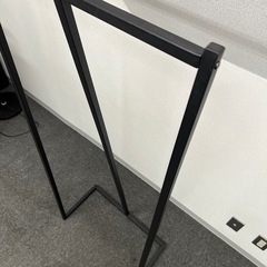 アイアン ハンガーラック 黒 幅60×高さ150cm スリム/ミニマル（店舗・撮影・一人暮らし）の画像