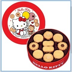 (11)【残り1セット】ハローキティ　バタークッキー缶の画像