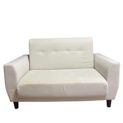 白　ソファ　ソファベッド　2wayの画像