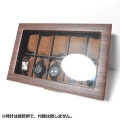 腕時計10本収納ケース Reodoeer 木目PU 腕時計収納ボックス コレクションケースの画像