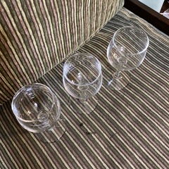小さめワイングラス 透明 3個の画像
