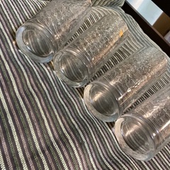 大きめグラス   透明 4個　の画像