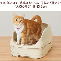 猫用2段ケージ／システムトイレ／専用トイレシート／猫砂／フードの画像