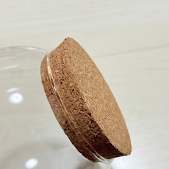 ガラス製 ドーム型容器 コルク台座付きの画像