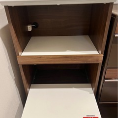 　【コンセント付】レンジ台・カップボード（スライド式）の画像