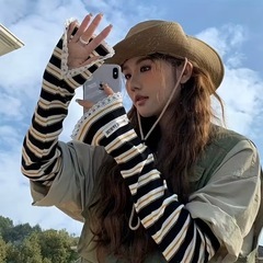 【11/24ライオンズ広場】新品未使用✨万能アームカバー🧤（日焼け対策＆重ね着風）の画像